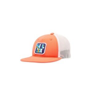 Speedo Kids Trucker Hat Orange Abstract Knit Lightweight Adjustable Snapback NEW